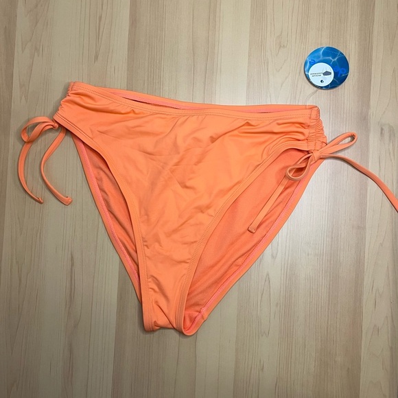 NWT Decree Women's Two Piece Bikini Set Medium Orange Blue Coral Pattern - Picture 6 of 10
